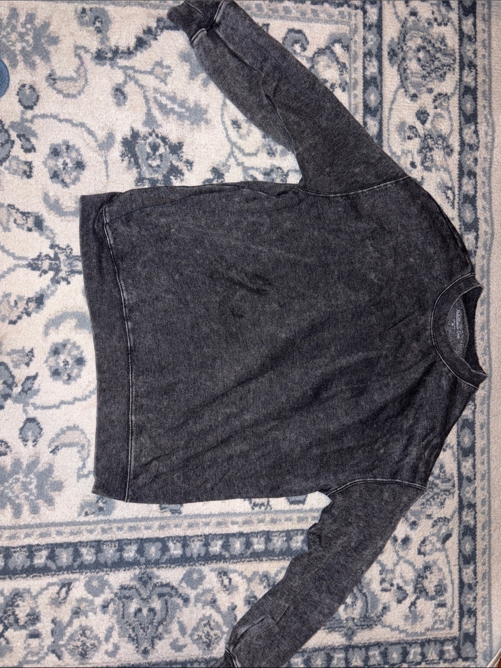 Rebellious One Washed Black Crew Neck Sweater